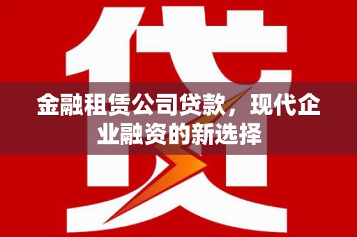 措美金融租赁公司贷款，现代企业融资的新选择