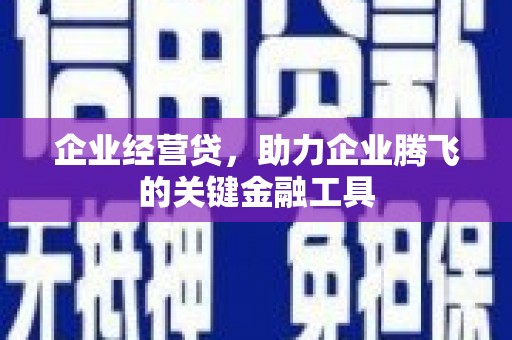 措美企业经营贷，助力企业腾飞的关键金融工具