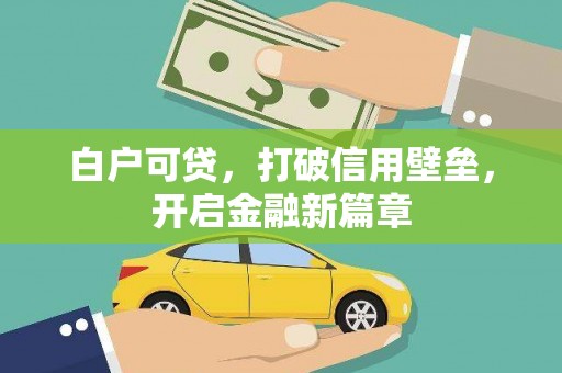 措美白户可贷，打破信用壁垒，开启金融新篇章