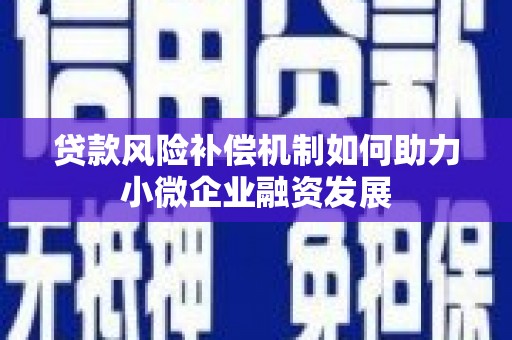 措美贷款风险补偿机制如何助力小微企业融资发展