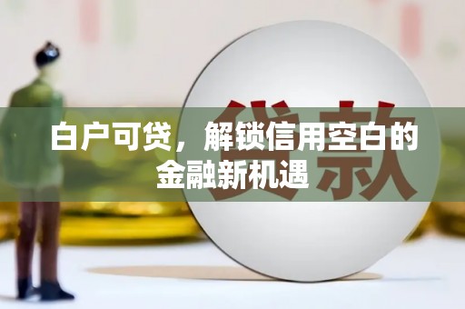 措美白户可贷，解锁信用空白的金融新机遇