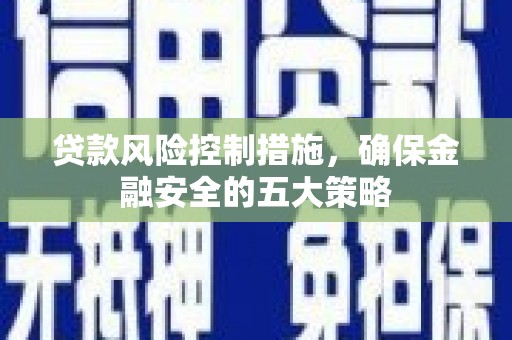 措美贷款风险控制措施，确保金融安全的五大策略