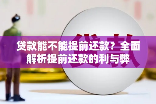 措美贷款能不能提前还款？全面解析提前还款的利与弊