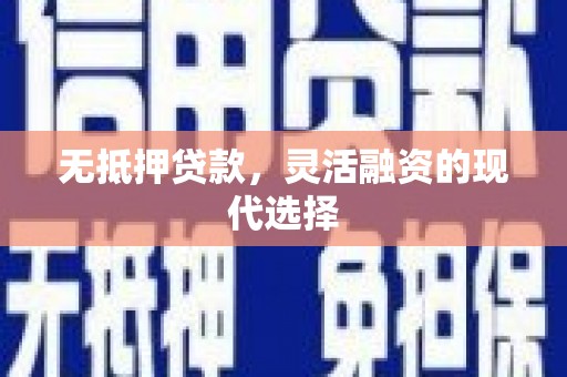 措美无抵押贷款，灵活融资的现代选择